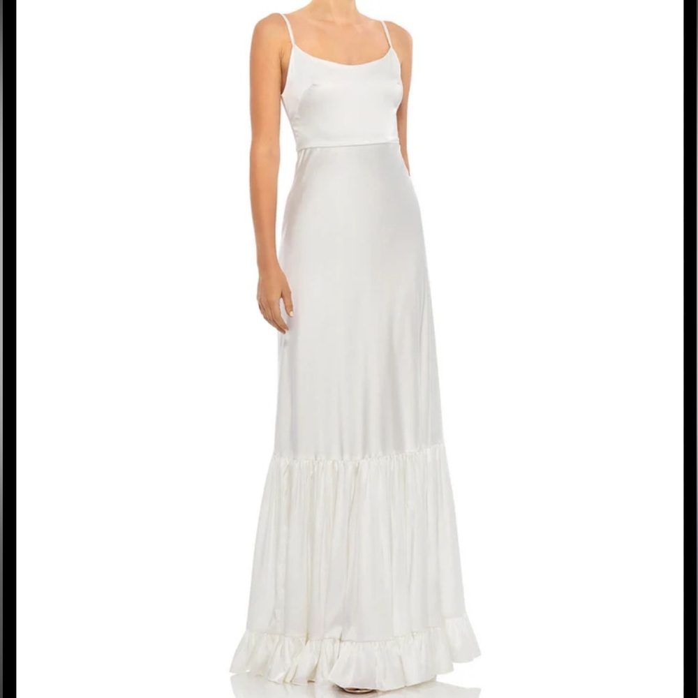 Elegant White Silk Maxi Dress